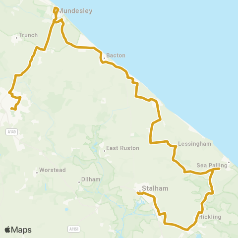 Sanders Coaches  map