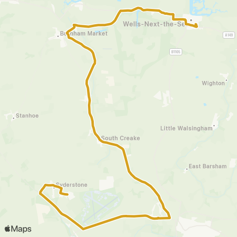 Sanders Coaches  map