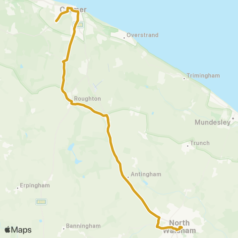 Sanders Coaches  map