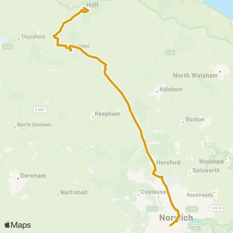 Sanders Coaches  map