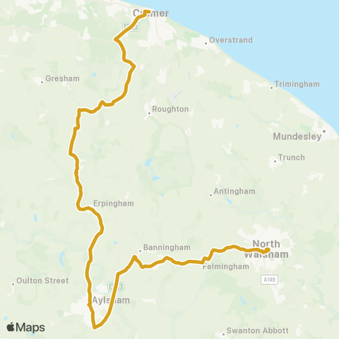 Sanders Coaches  map