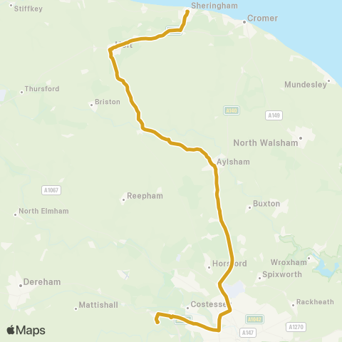 Sanders Coaches  map