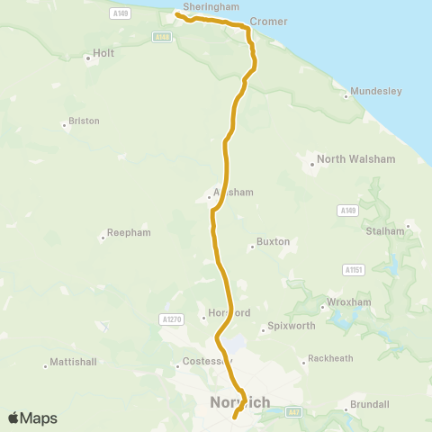 Sanders Coaches  map