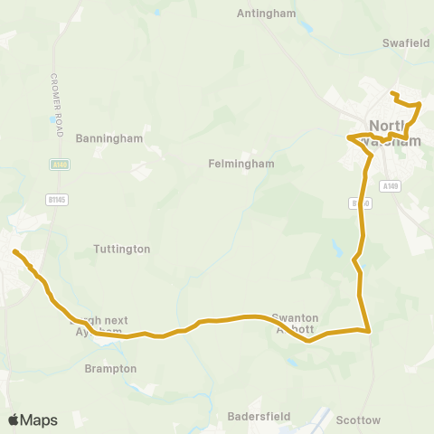 Sanders Coaches  map