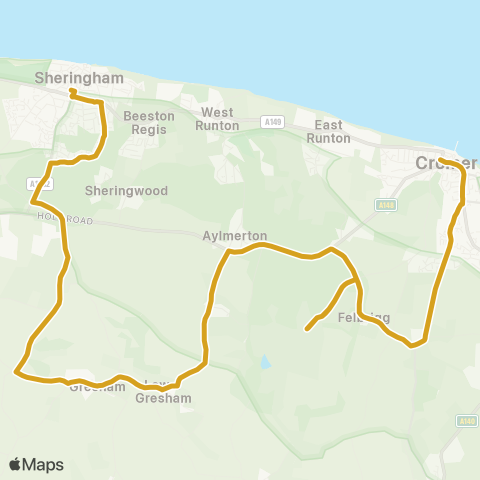 Sanders Coaches  map