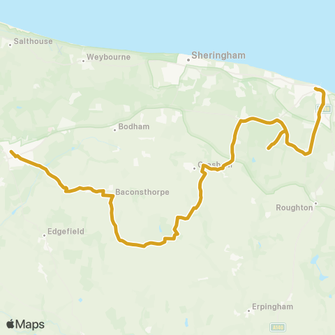 Sanders Coaches  map