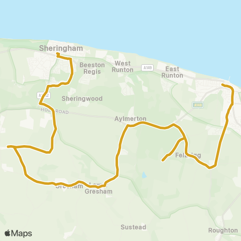 Sanders Coaches  map