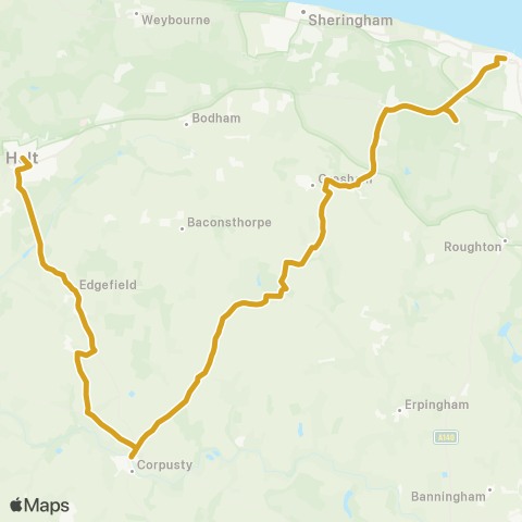 Sanders Coaches  map