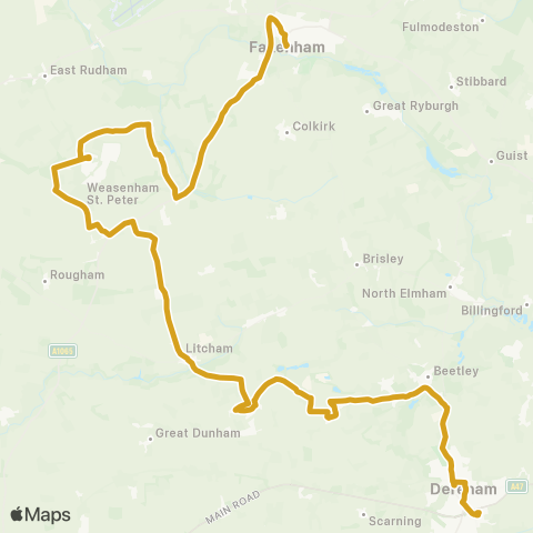 Sanders Coaches  map