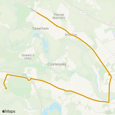 Sanders Coaches  map