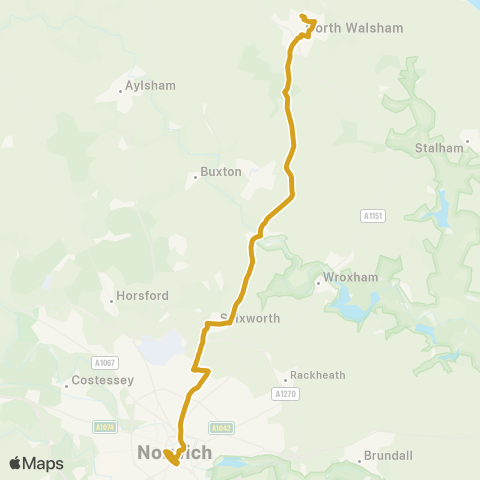 Sanders Coaches  map