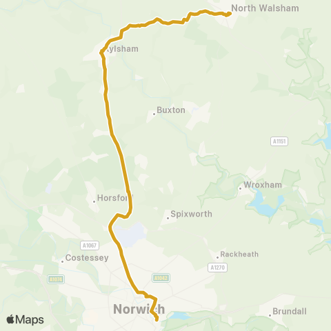 Sanders Coaches  map