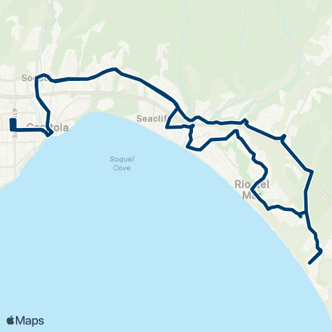Santa Cruz METRO Cabrillo / Rio Del Mar / La Selva map