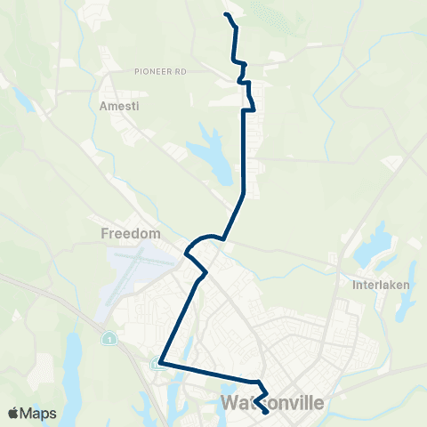 Santa Cruz METRO Green Valley - Wheelock map