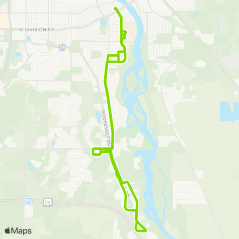 Metro Bus Route 12 map