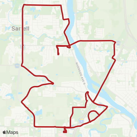 Metro Bus Route 32 map