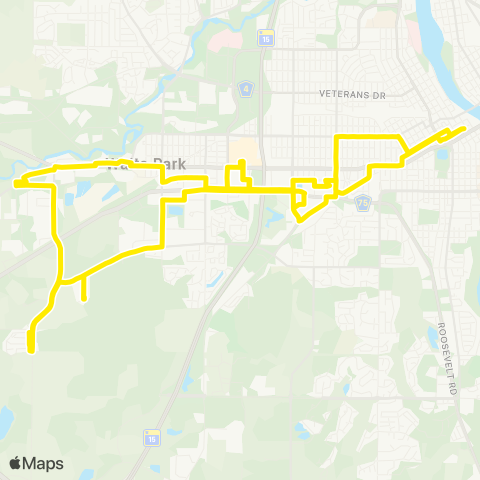 Metro Bus Route 3 map
