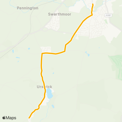Stagecoach Cumbria and North Lancashire Church Road - Victoria High School map