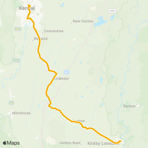 Stagecoach Cumbria and North Lancashire Blackhall Road - Community Centre map