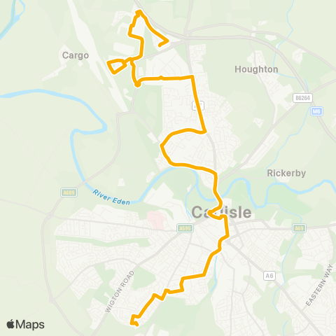 Stagecoach Cumbria and North Lancashire Bannisdale Way - Swinburn Drive map