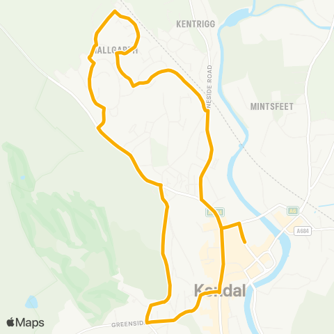 Stagecoach Cumbria and North Lancashire Bus Station (Ken) - Blackhall Road map