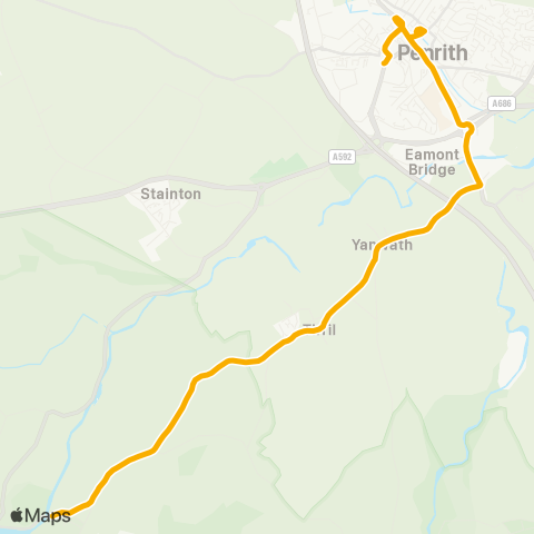 Stagecoach Cumbria and North Lancashire Patterdale Hotel - Rail Station map