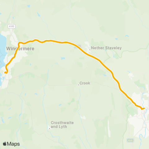 Stagecoach Cumbria and North Lancashire Heaton Cooper Studio - Braithwaite Fold Car Pk map