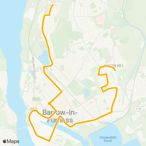 Stagecoach Cumbria and North Lancashire Strand Street - Shops map