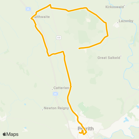 Stagecoach Cumbria and North Lancashire Ullswater CC - W Brownrigg Farm map