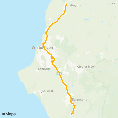 Stagecoach Cumbria and North Lancashire Trinity Baptist Church - Harras Villas map
