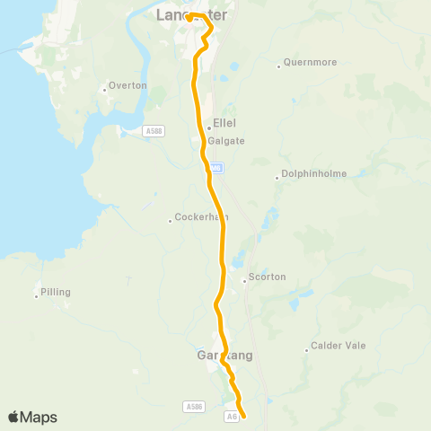 Stagecoach Cumbria and North Lancashire Stubbins Lane - Queens Square map