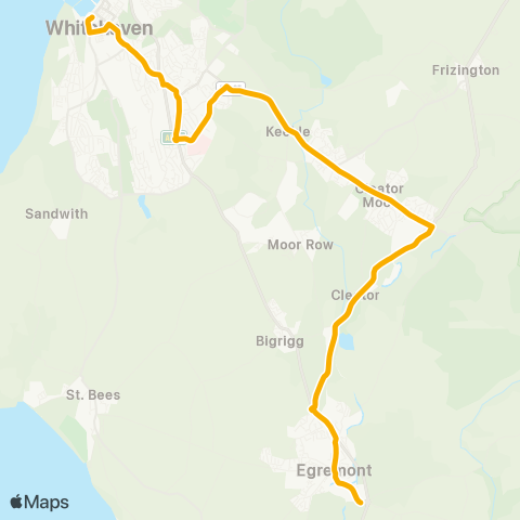 Stagecoach Cumbria and North Lancashire Duke Street - St Thomas Cross Roundabout map