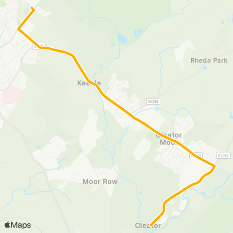 Stagecoach Cumbria and North Lancashire St Benedicts HS Grounds - Church St map