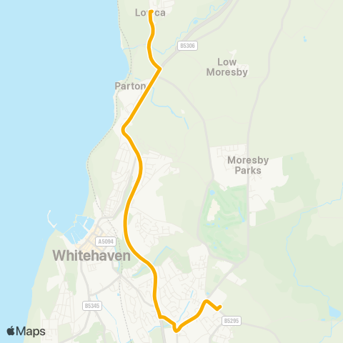 Stagecoach Cumbria and North Lancashire Briscoe Crescent - Whitehaven Academy Grounds map