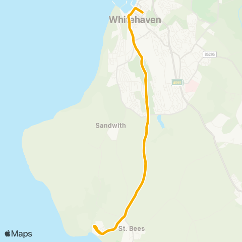 Stagecoach Cumbria and North Lancashire Duke Street - Beach Car Park map