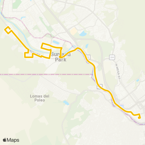 SCRTD Yellow / Amarillo map