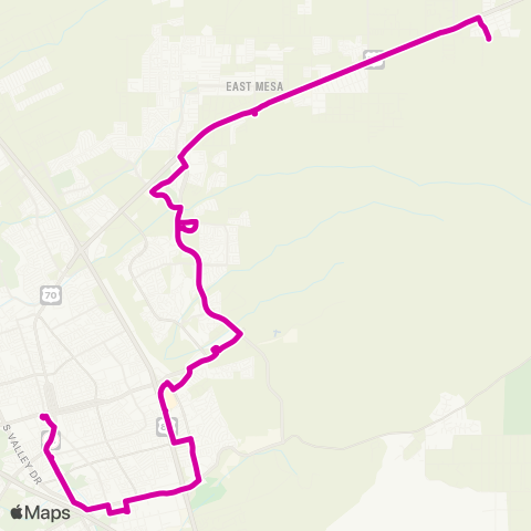 SCRTD Magenta Line map