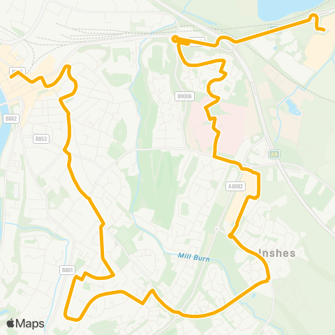 Stagecoach Bluebird Queensgate - Inverness Shopping Park map