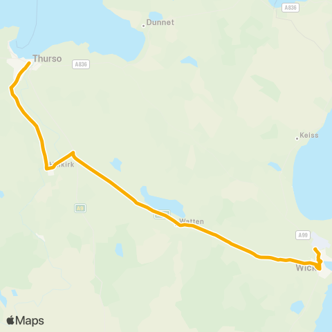 Stagecoach Bluebird Tesco - Royal Bank of Scotland map