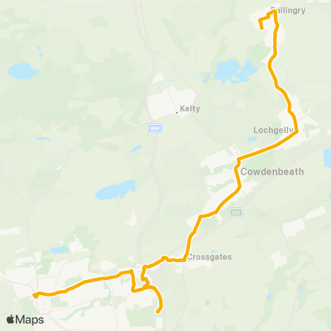 Stagecoach East Scotland Marshall Place - Hilton Road map