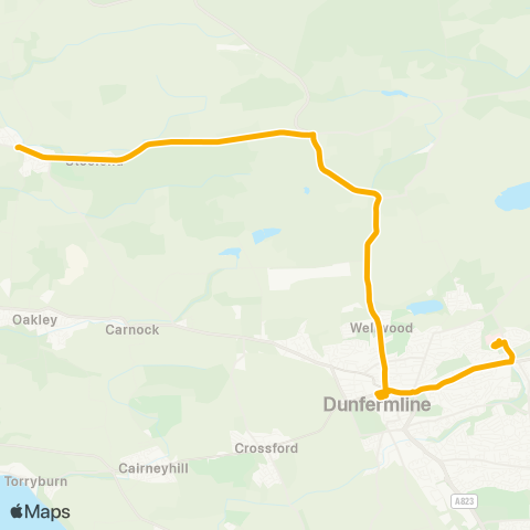 Stagecoach East Scotland Melville Street - Bus Station map