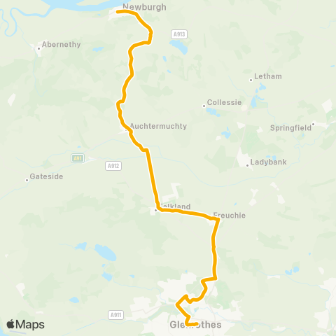 Stagecoach East Scotland Bus Station - Hill Road map