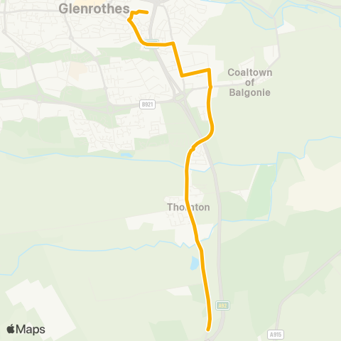 Stagecoach East Scotland Redhouse Roundabout - Auchmuty HS map