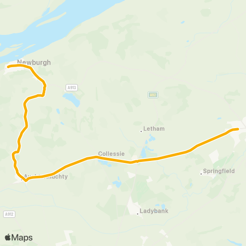 Stagecoach East Scotland Bell Baxter High School - West Port Road map