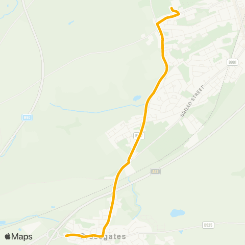 Stagecoach East Scotland Beath High School - Reid Avenue map