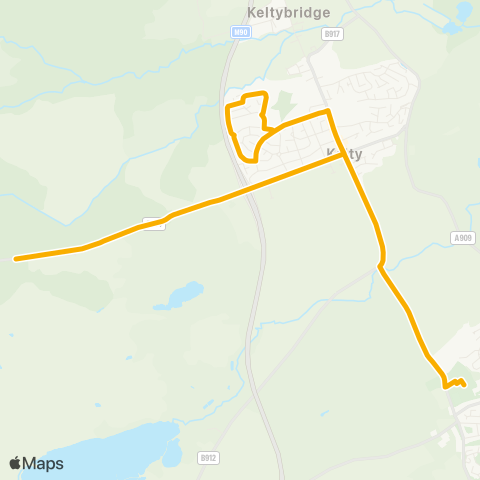 Stagecoach East Scotland Beath High School - Greenknowes Farm map