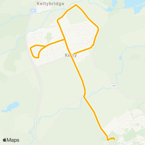 Stagecoach East Scotland Beath High School - Lochleven Terrace map