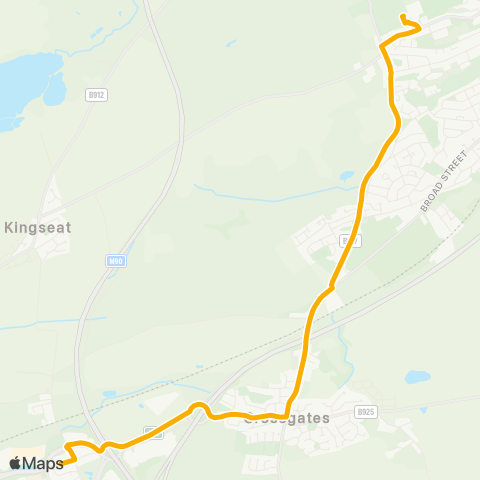 Stagecoach East Scotland Beath High School - Halbeath Main Street map