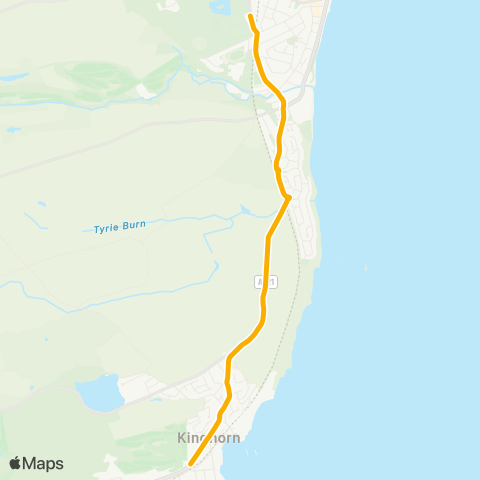 Stagecoach East Scotland Macduff Crescent - Balwearie High School map