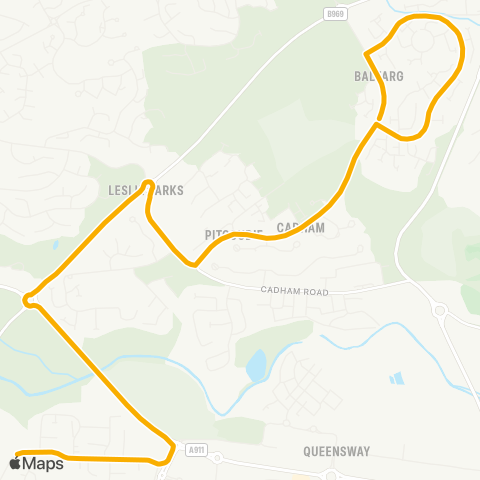 Stagecoach East Scotland Glenrothes HS - Kilmichael Rd / S map